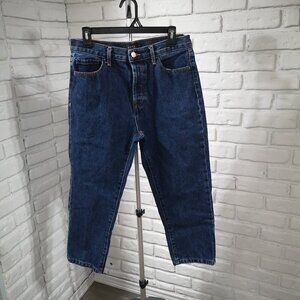 Only Blue Denim Ladies Size 30/26 Hi Rise Ankle Length Button Fly Jeans